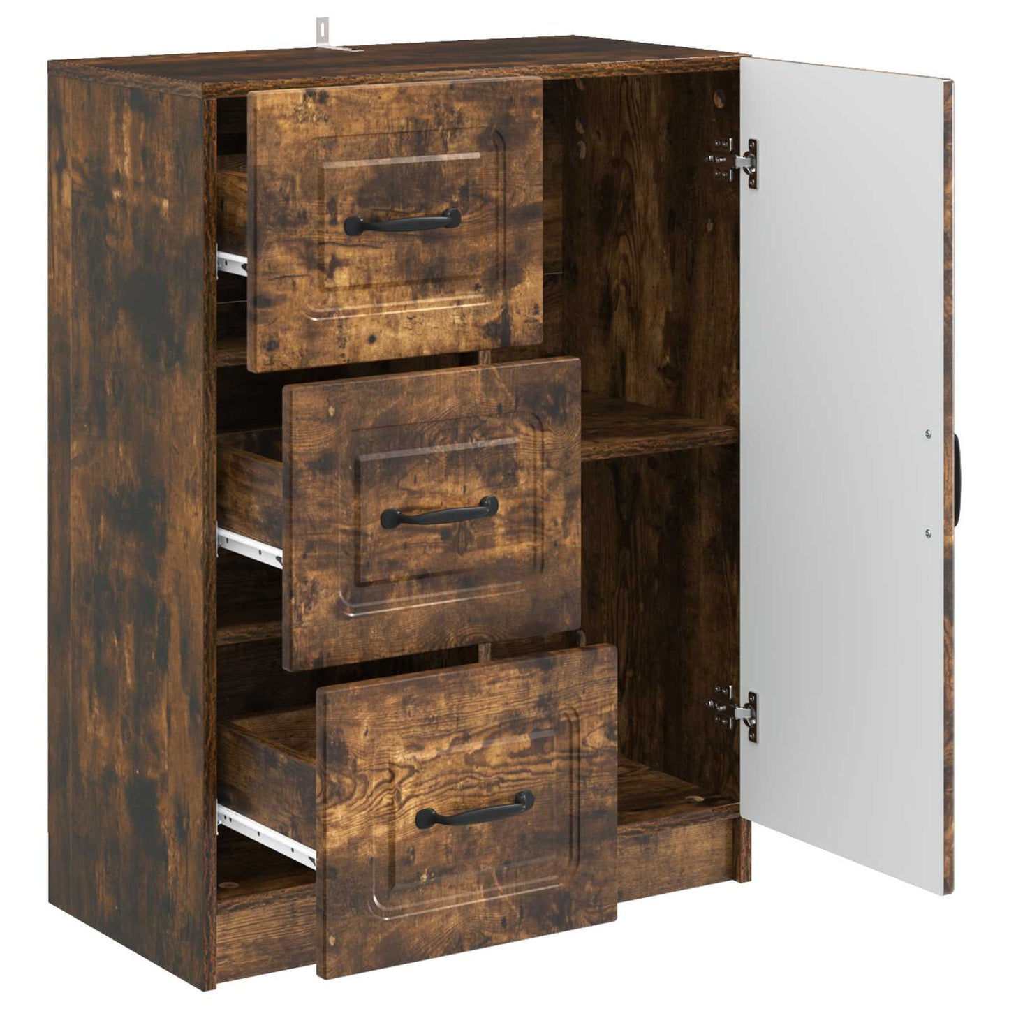 Sideboard Smoked Oak 66 x 34.5 x 87 cm Engineered Wood