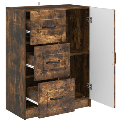 Sideboard Smoked Oak 66 x 34.5 x 87 cm Engineered Wood