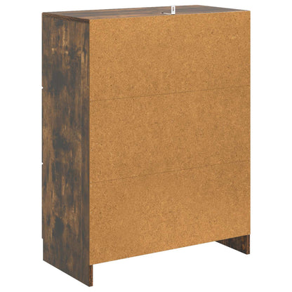 Sideboard Smoked Oak 66 x 34.5 x 87 cm Engineered Wood