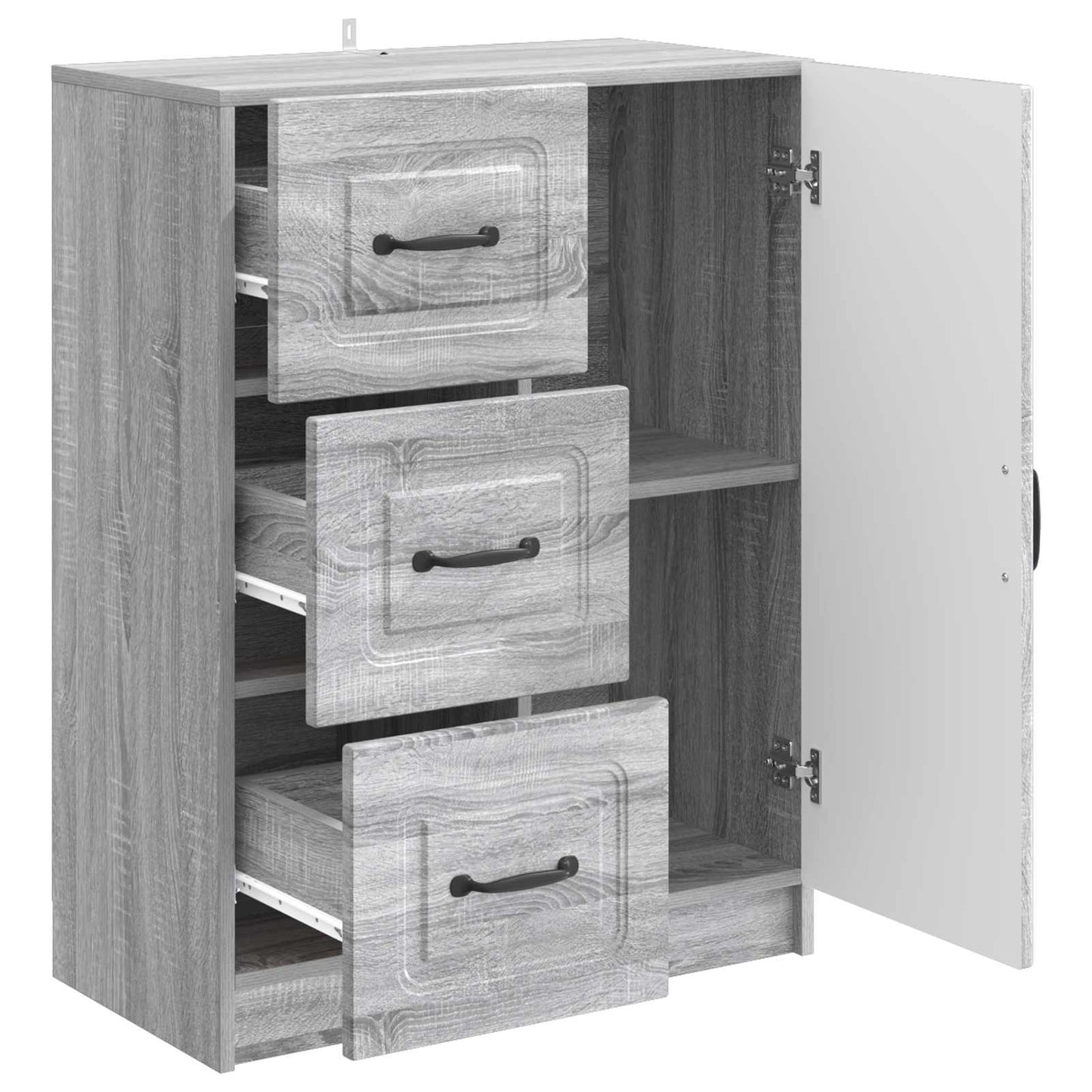 Sideboard Grey Sonoma 66 x 34.5 x 87 cm Engineered Wood