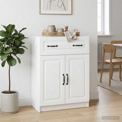 Sideboard with Drawer White 66 x 34.5 x 87 cm Engineered Wood