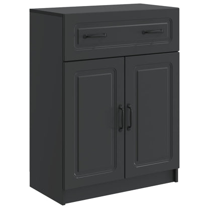 Sideboard with Drawer Black 66 x 34.5 x 87 cm Engineered Wood