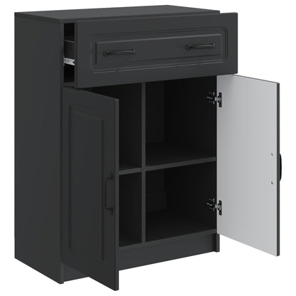 Sideboard with Drawer Black 66 x 34.5 x 87 cm Engineered Wood