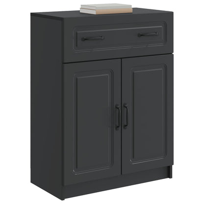 Sideboard with Drawer Black 66 x 34.5 x 87 cm Engineered Wood