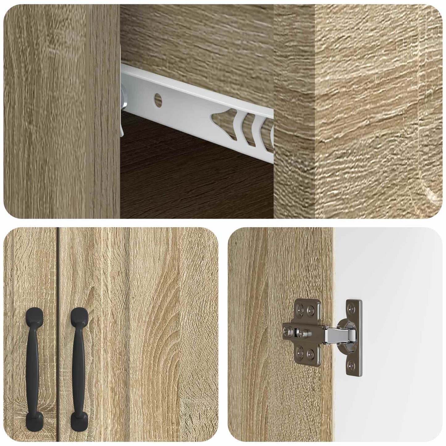 Sideboard Sonoma Oak 66 x 34.5 x 87 cm Engineered Wood