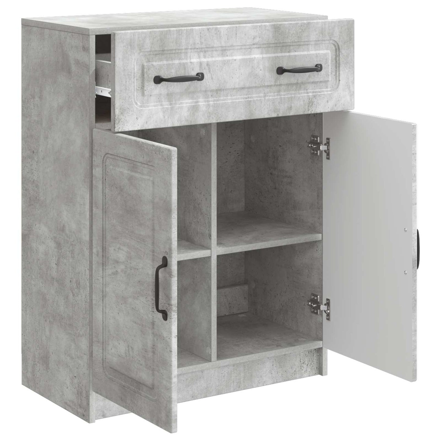 Sideboard Concrete Grey 66 x 34.5 x 87 cm Engineered Wood