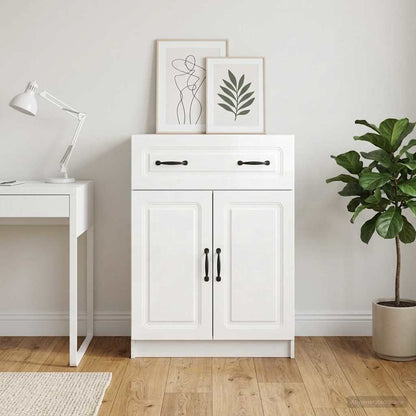 Sideboard High Gloss White 66 x 34.5 x 87 cm Engineered Wood
