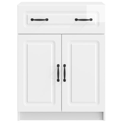 Sideboard High Gloss White 66 x 34.5 x 87 cm Engineered Wood