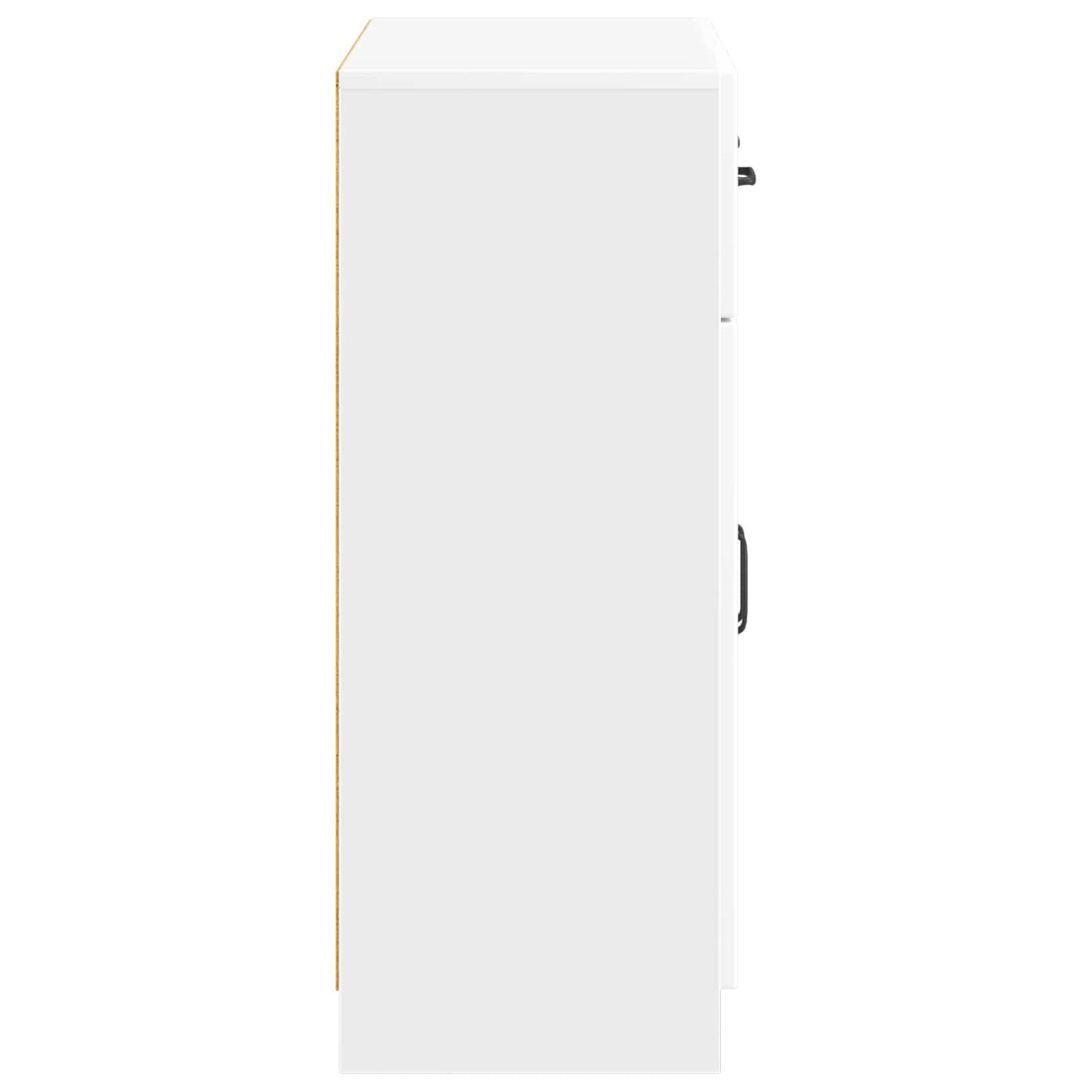 Sideboard High Gloss White 66 x 34.5 x 87 cm Engineered Wood