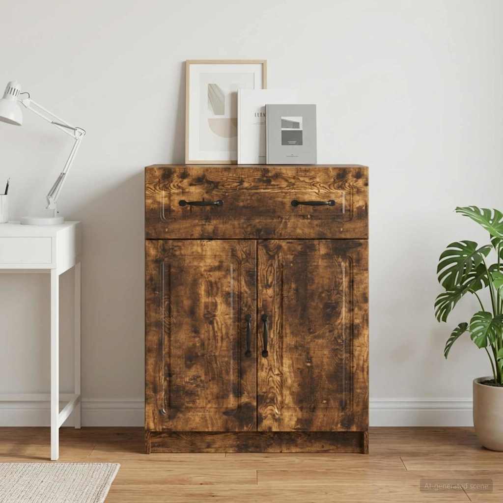 Sideboard Smoked Oak 66 x 34.5 x 87 cm Engineered Wood