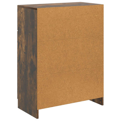Sideboard Smoked Oak 66 x 34.5 x 87 cm Engineered Wood