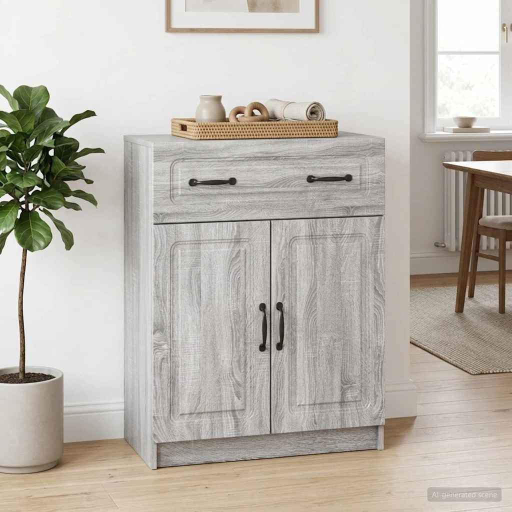 Sideboard Grey Sonoma 66 x 34.5 x 87 cm Engineered Wood