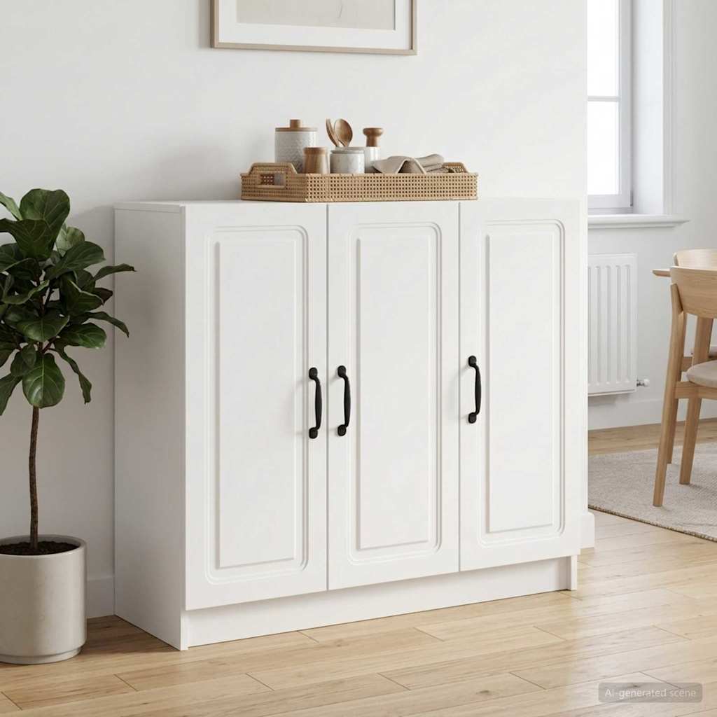 Sideboard White 89 x 34.5 x 77 cm Engineered Wood