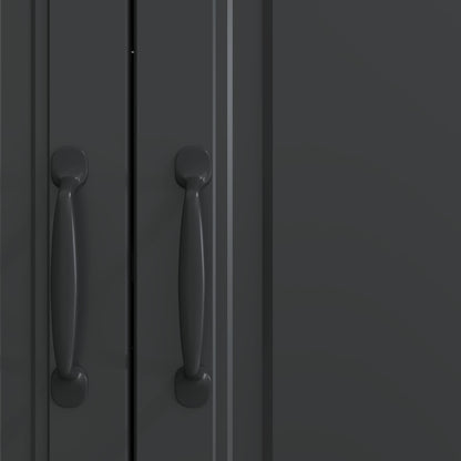 Sideboard Black 89 x 34.5 x 77 cm Engineered Wood
