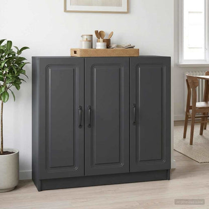 Sideboard Black 89 x 34.5 x 77 cm Engineered Wood