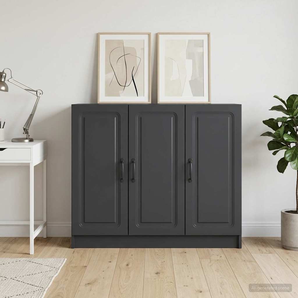 Sideboard Black 89 x 34.5 x 77 cm Engineered Wood