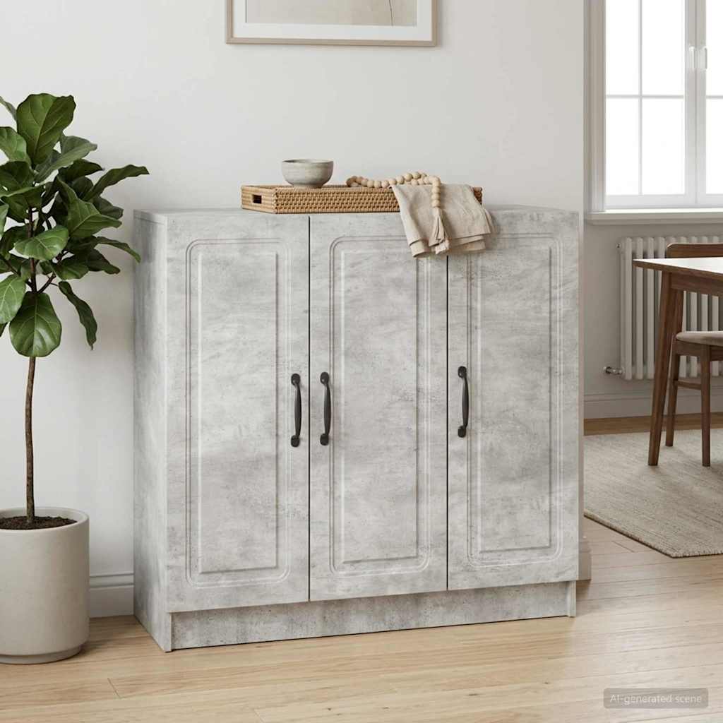 Sideboard Concrete Grey 89 x 34.5 x 77 cm Engineered Wood