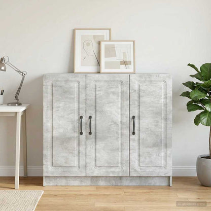 Sideboard Concrete Grey 89 x 34.5 x 77 cm Engineered Wood