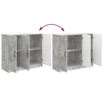 Sideboard Concrete Grey 89 x 34.5 x 77 cm Engineered Wood