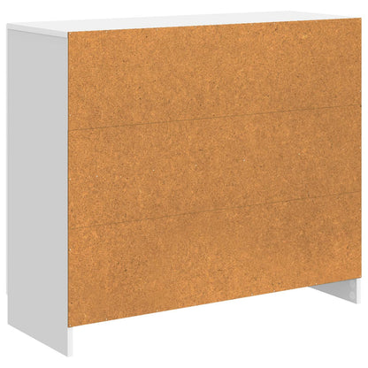 Sideboard High Gloss White 89 x 34.5 x 77 cm Engineered Wood