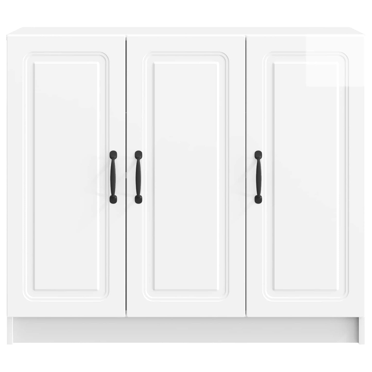 Sideboard High Gloss White 89 x 34.5 x 77 cm Engineered Wood