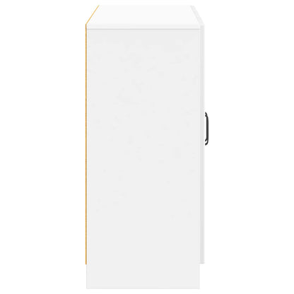 Sideboard High Gloss White 89 x 34.5 x 77 cm Engineered Wood