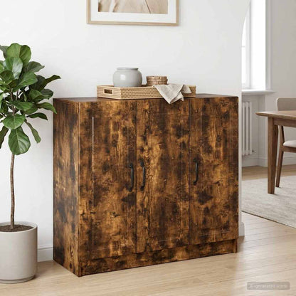 Sideboard Smoked Oak 89 x 34.5 x 77 cm Engineered Wood