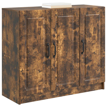 Sideboard Smoked Oak 89 x 34.5 x 77 cm Engineered Wood