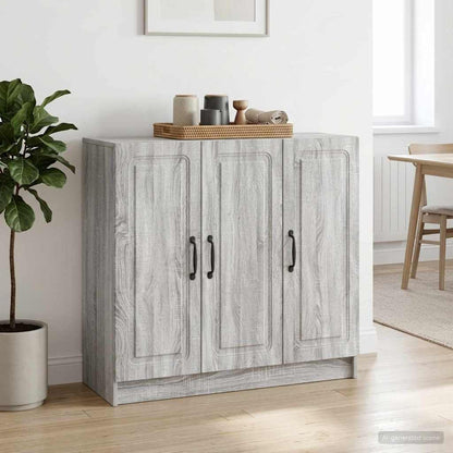 Sideboard Grey Sonoma 89 x 34.5 x 77 cm Engineered Wood