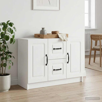 Sideboard with Drawer White 89 x 34.5 x 57 cm Engineered Wood