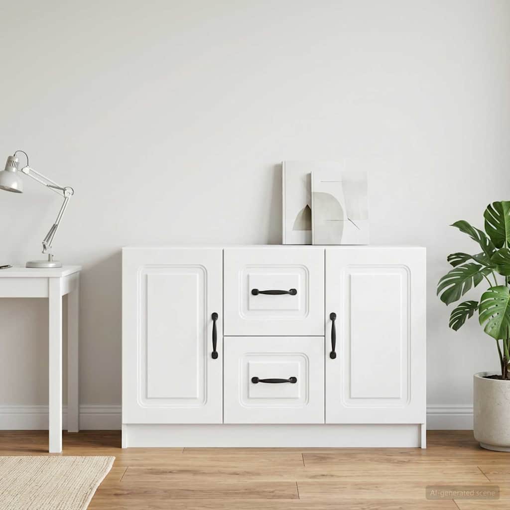 Sideboard with Drawer White 89 x 34.5 x 57 cm Engineered Wood