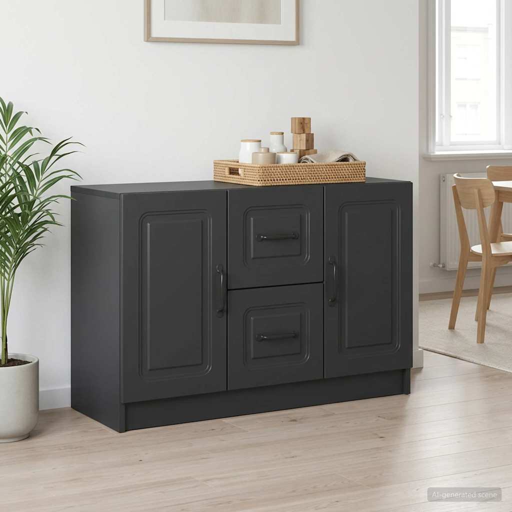 Sideboard with Drawer Black 89 x 34.5 x 57 cm Engineered Wood