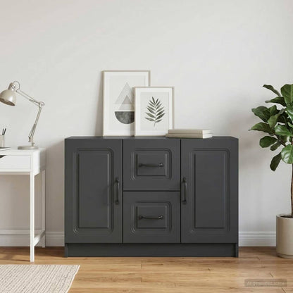 Sideboard with Drawer Black 89 x 34.5 x 57 cm Engineered Wood