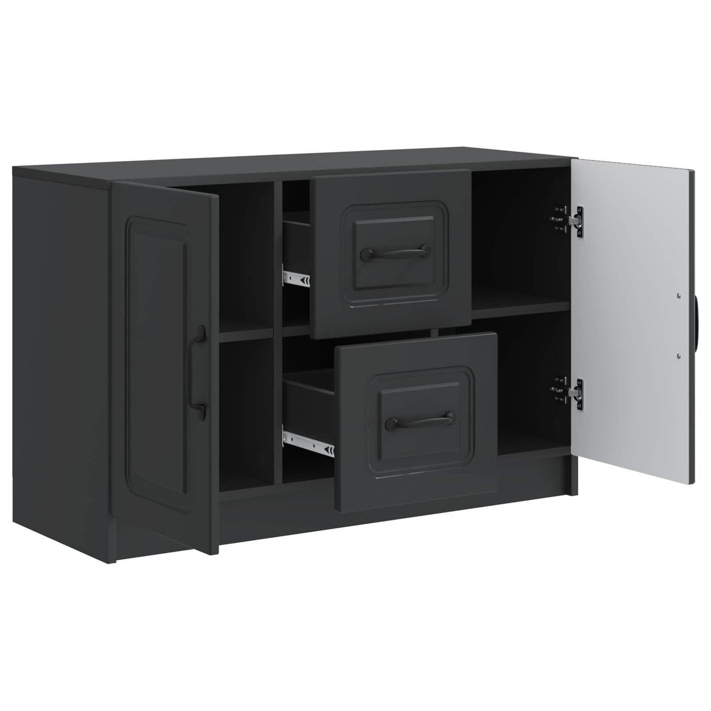 Sideboard with Drawer Black 89 x 34.5 x 57 cm Engineered Wood
