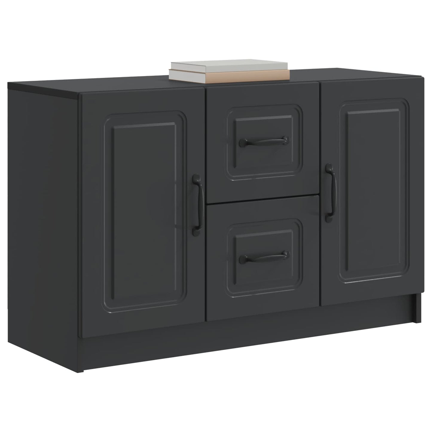 Sideboard with Drawer Black 89 x 34.5 x 57 cm Engineered Wood