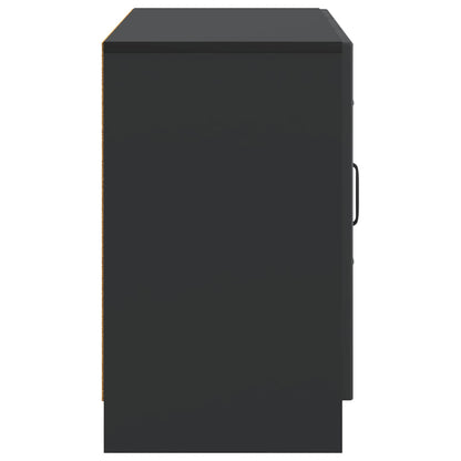 Sideboard with Drawer Black 89 x 34.5 x 57 cm Engineered Wood