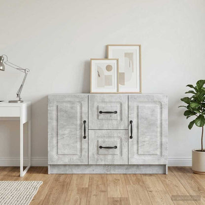 Sideboard Concrete Grey 89 x 34.5 x 57 cm Engineered Wood