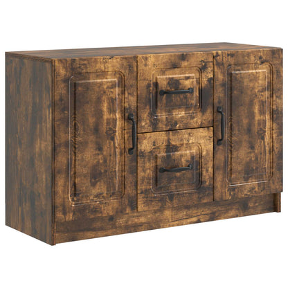 Sideboard Smoked Oak 89 x 34.5 x 57 cm Engineered Wood