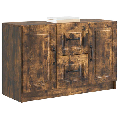 Sideboard Smoked Oak 89 x 34.5 x 57 cm Engineered Wood