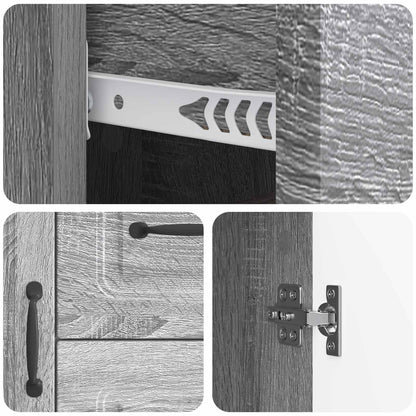 Sideboard Grey Sonoma 89 x 34.5 x 57 cm Engineered Wood