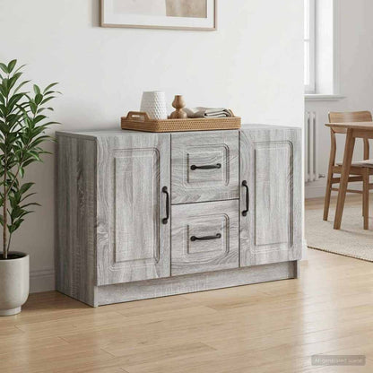 Sideboard Grey Sonoma 89 x 34.5 x 57 cm Engineered Wood