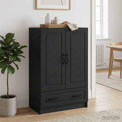 Sideboard with Drawer Black 66 x 34.5 x 92 cm Engineered Wood