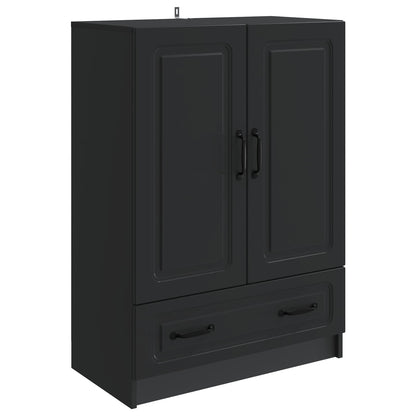 Sideboard with Drawer Black 66 x 34.5 x 92 cm Engineered Wood