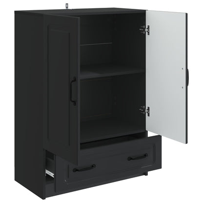 Sideboard with Drawer Black 66 x 34.5 x 92 cm Engineered Wood
