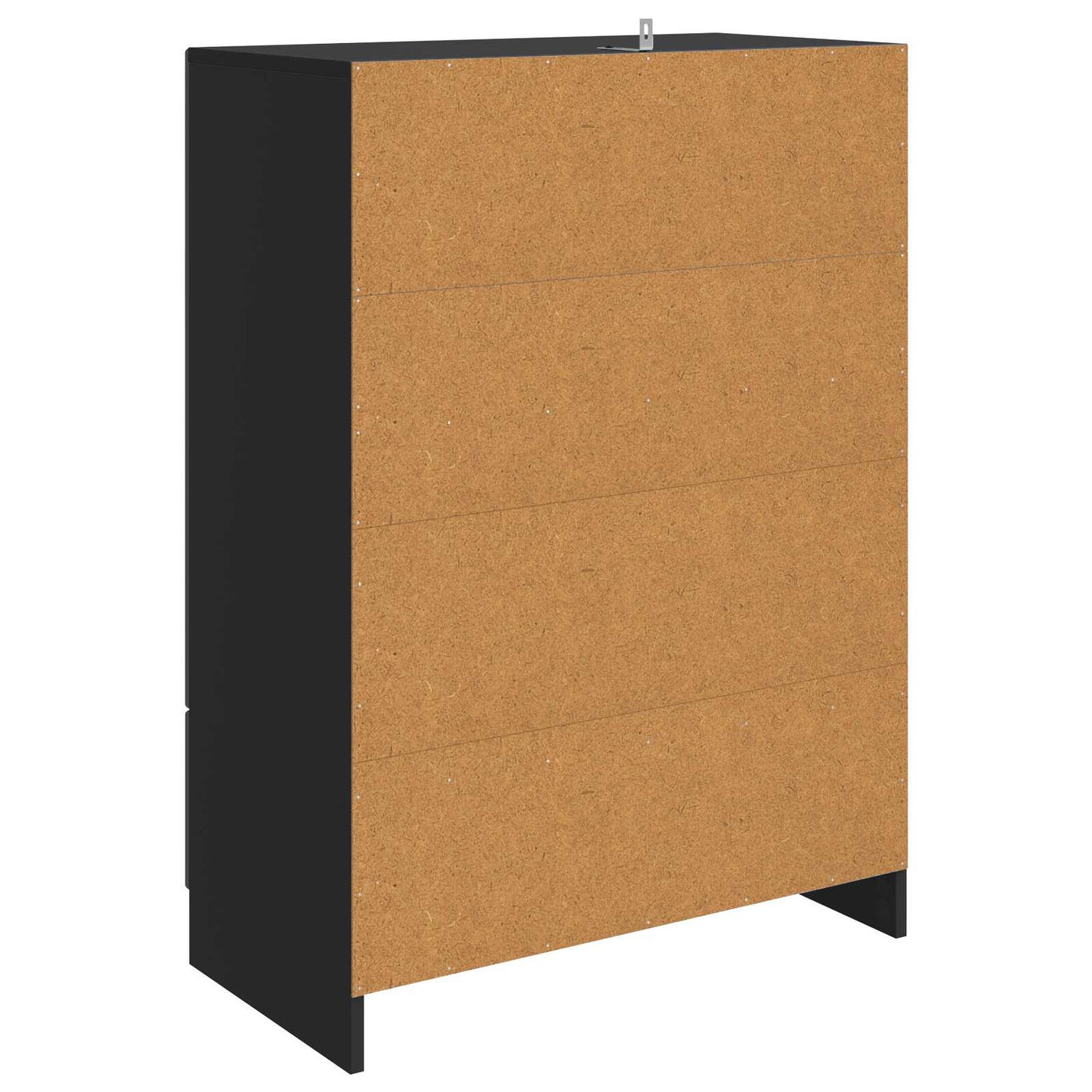 Sideboard with Drawer Black 66 x 34.5 x 92 cm Engineered Wood