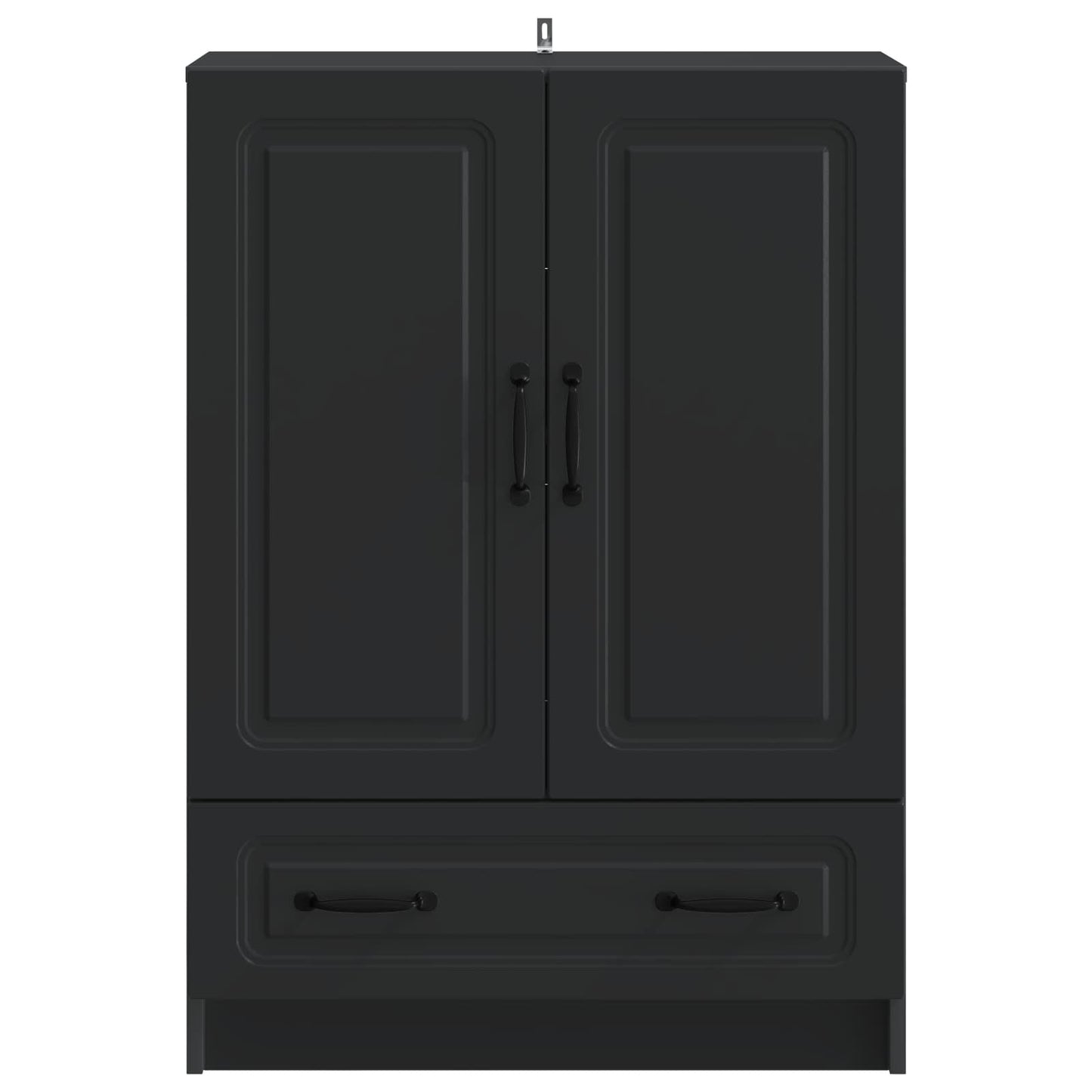 Sideboard with Drawer Black 66 x 34.5 x 92 cm Engineered Wood