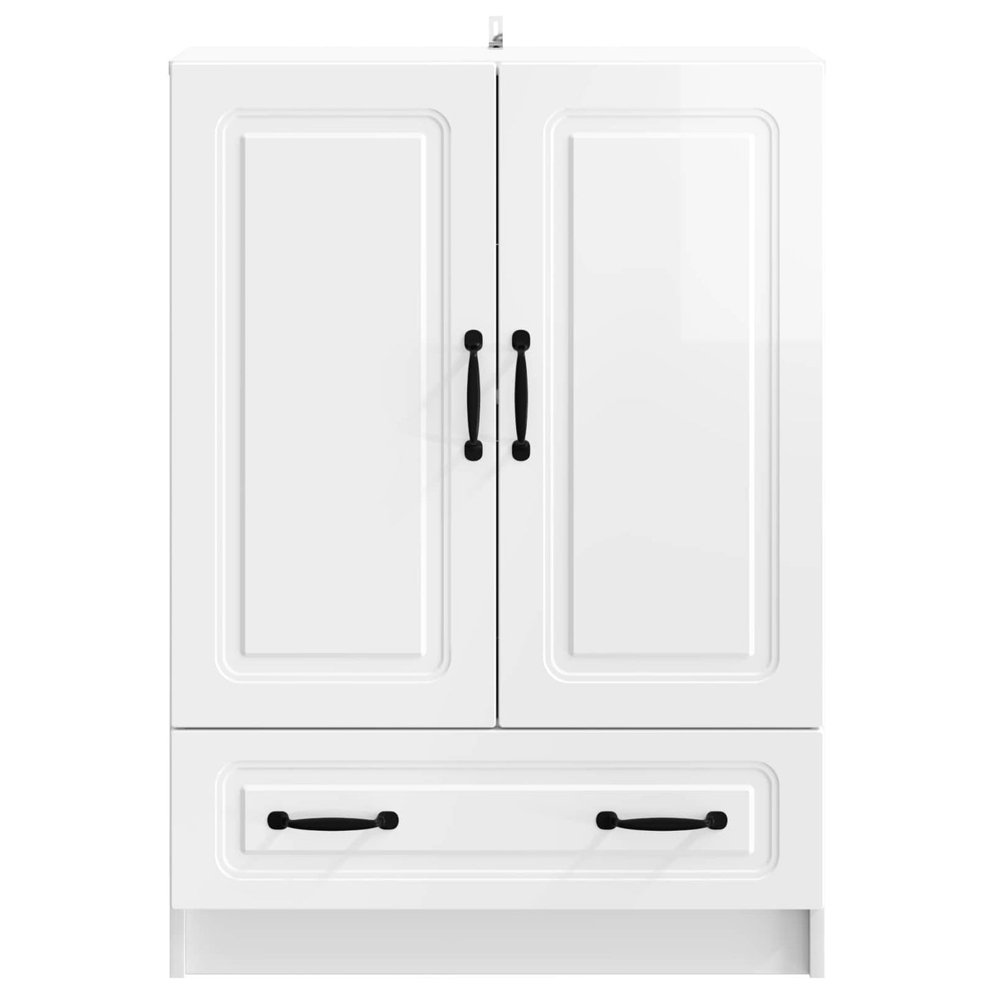 Sideboard High Gloss White 66 x 34.5 x 92 cm Engineered Wood