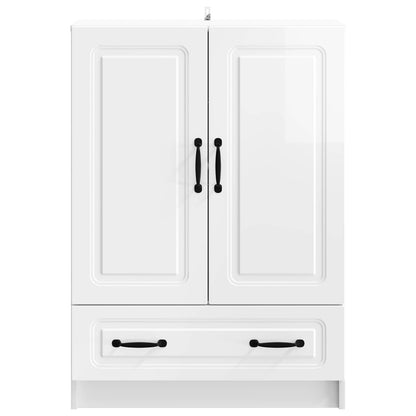 Sideboard High Gloss White 66 x 34.5 x 92 cm Engineered Wood