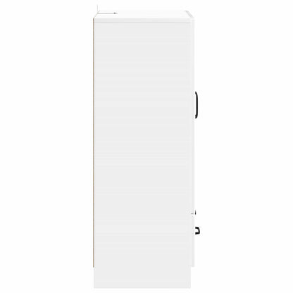 Sideboard High Gloss White 66 x 34.5 x 92 cm Engineered Wood