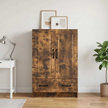 Sideboard Smoked Oak 66 x 34.5 x 92 cm Engineered Wood